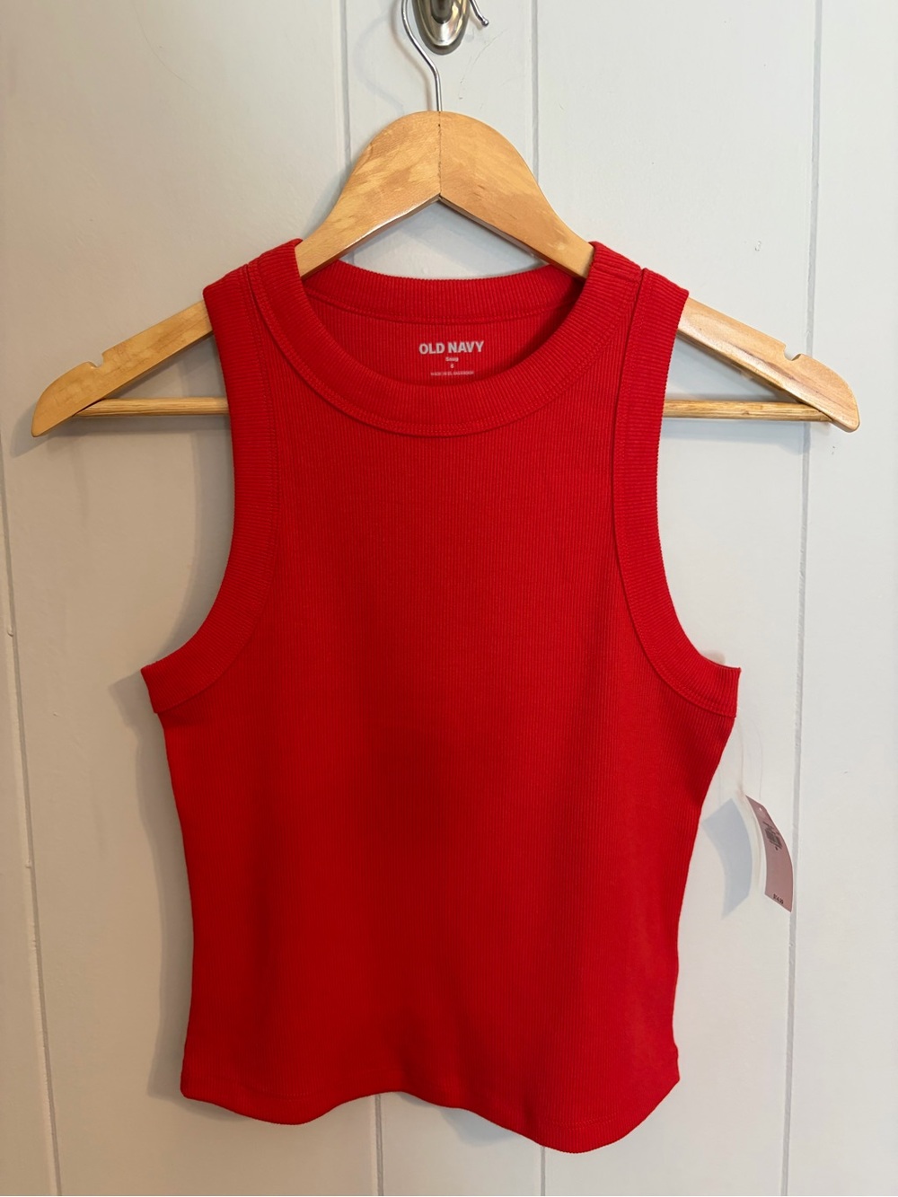 Old Navy NWT Red Ribbed Crewneck Tank